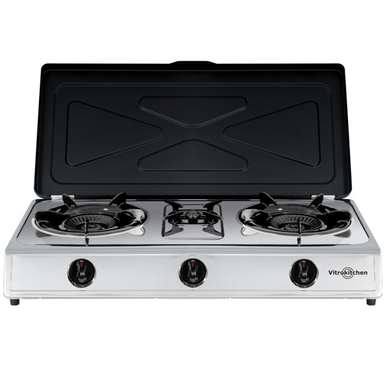 Hornillo gas vitrokichen 360ib 3 fuegos inox gas butano