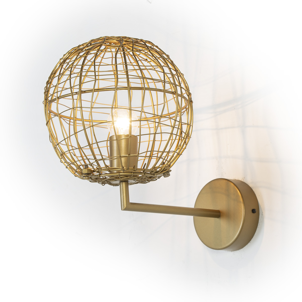 Aplique 20x32x29 alambre, metal dorado