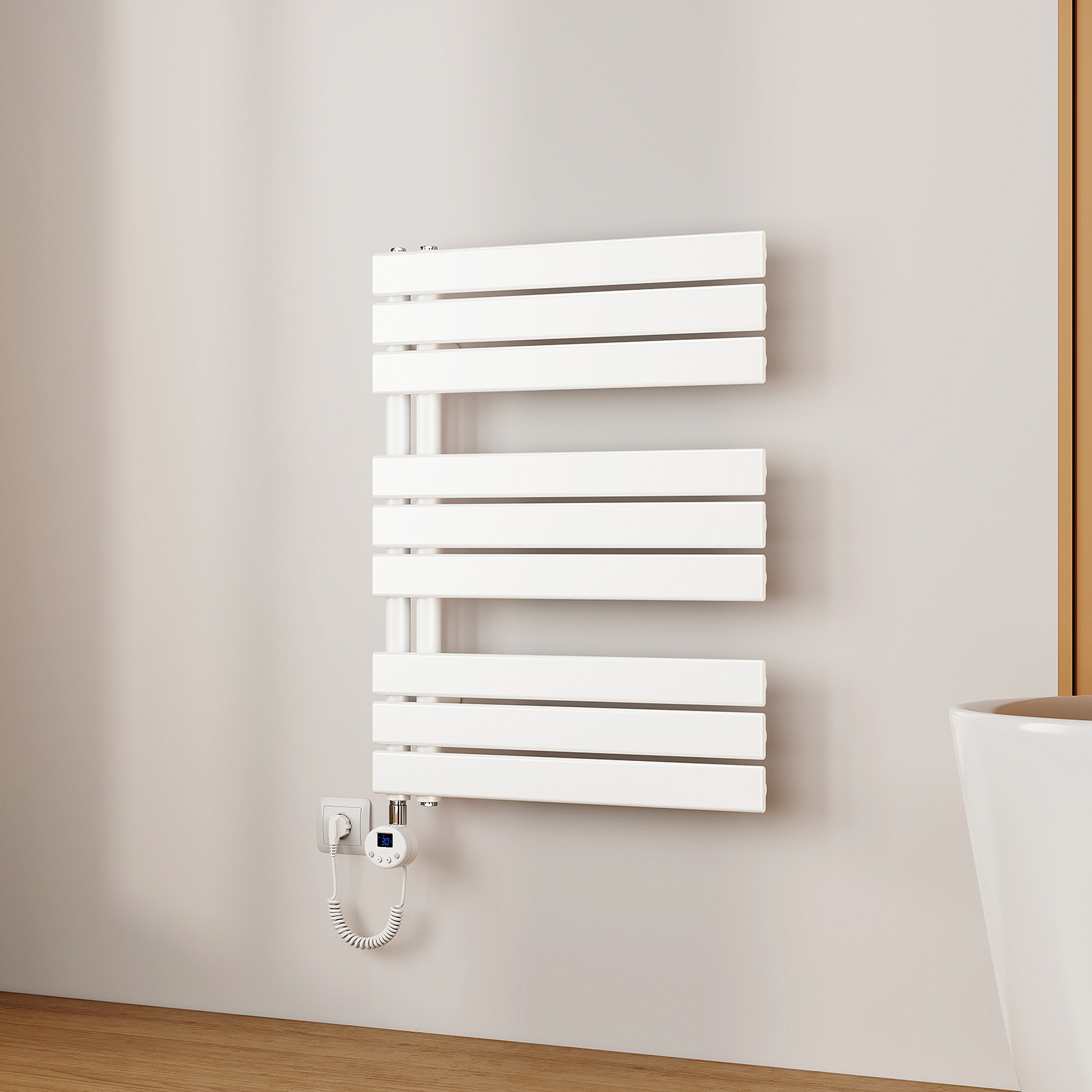 Emke toallero eléctrico 762x600 mm blanco 400w Wi-Fi detección ventana