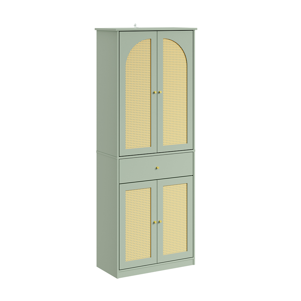 Sobuy set de 2 escaparate para zapatos con rattan verde