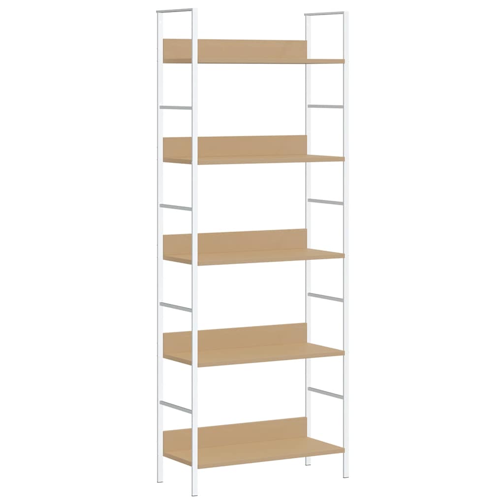 Estantería de 5 niveles madera ingeniería roble 60x27,6x158,5cm