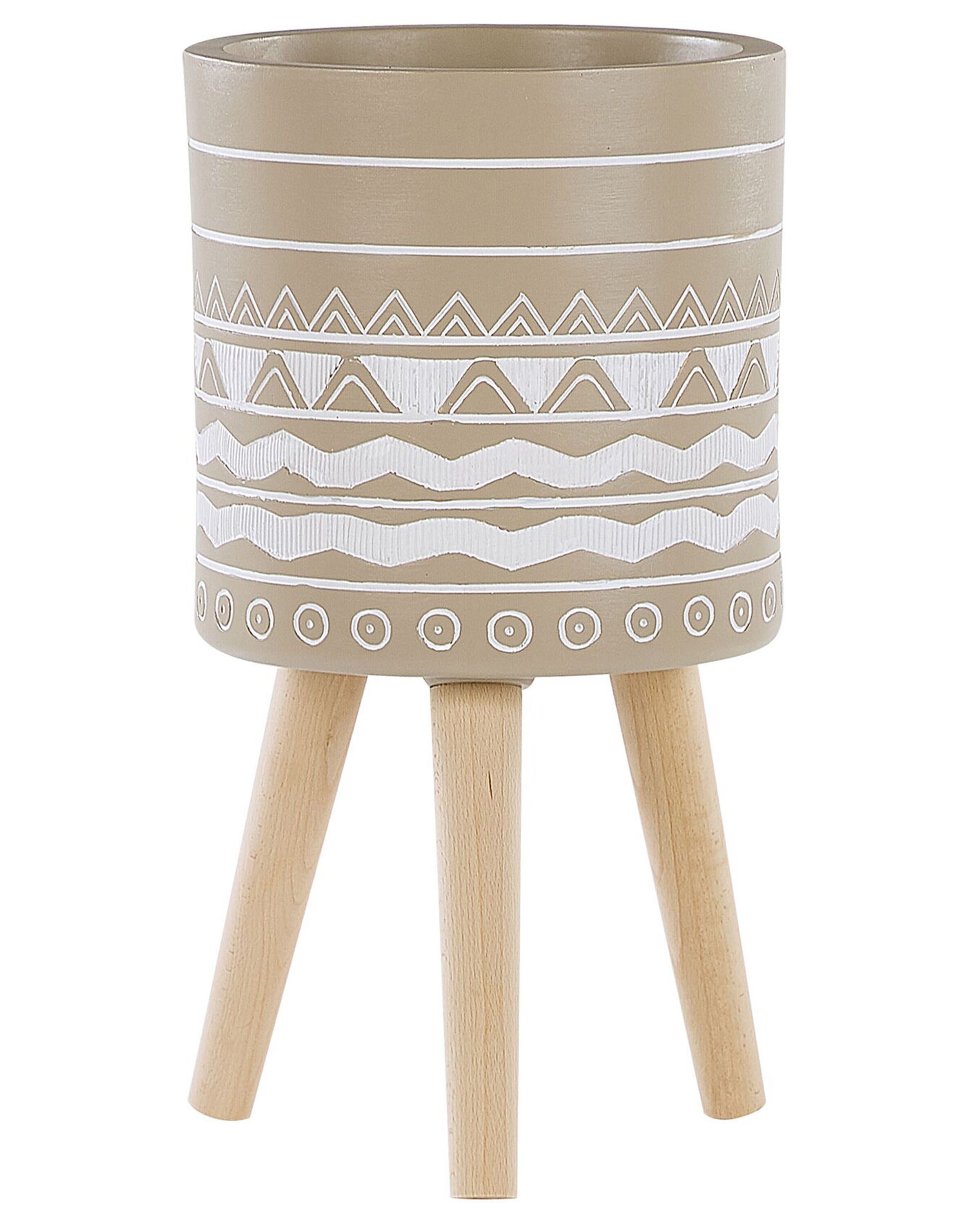 Maceta con patas milina 30 cm beige