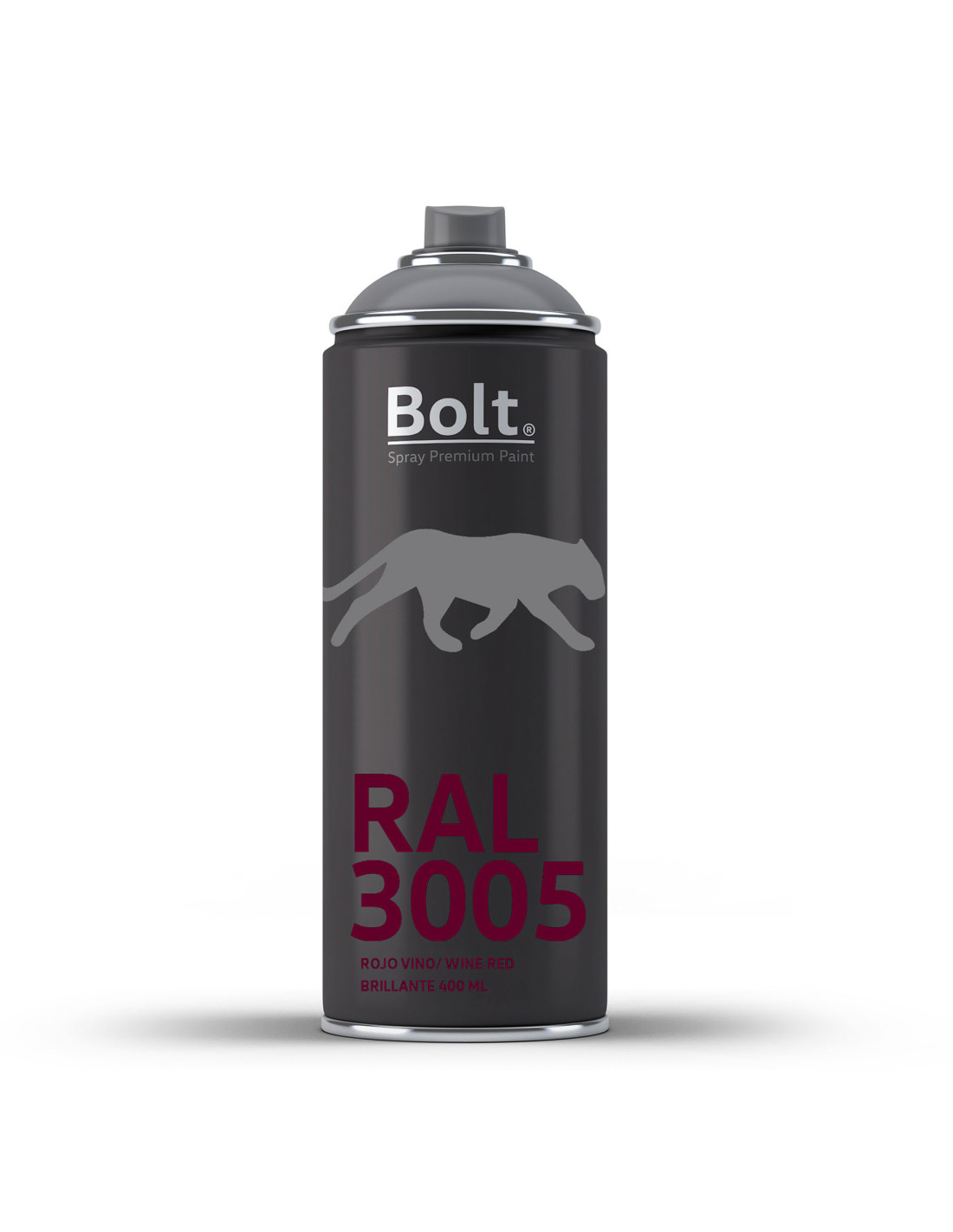 Spray bolt premium acrilico brillante ral 400 ml (ral 3005 rojo vino)