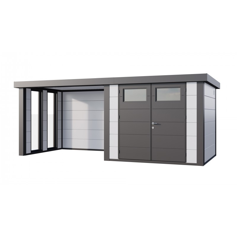 Caseta jardin nh6 con apoyo e ventanas a izquierda | blanco | novo habitat