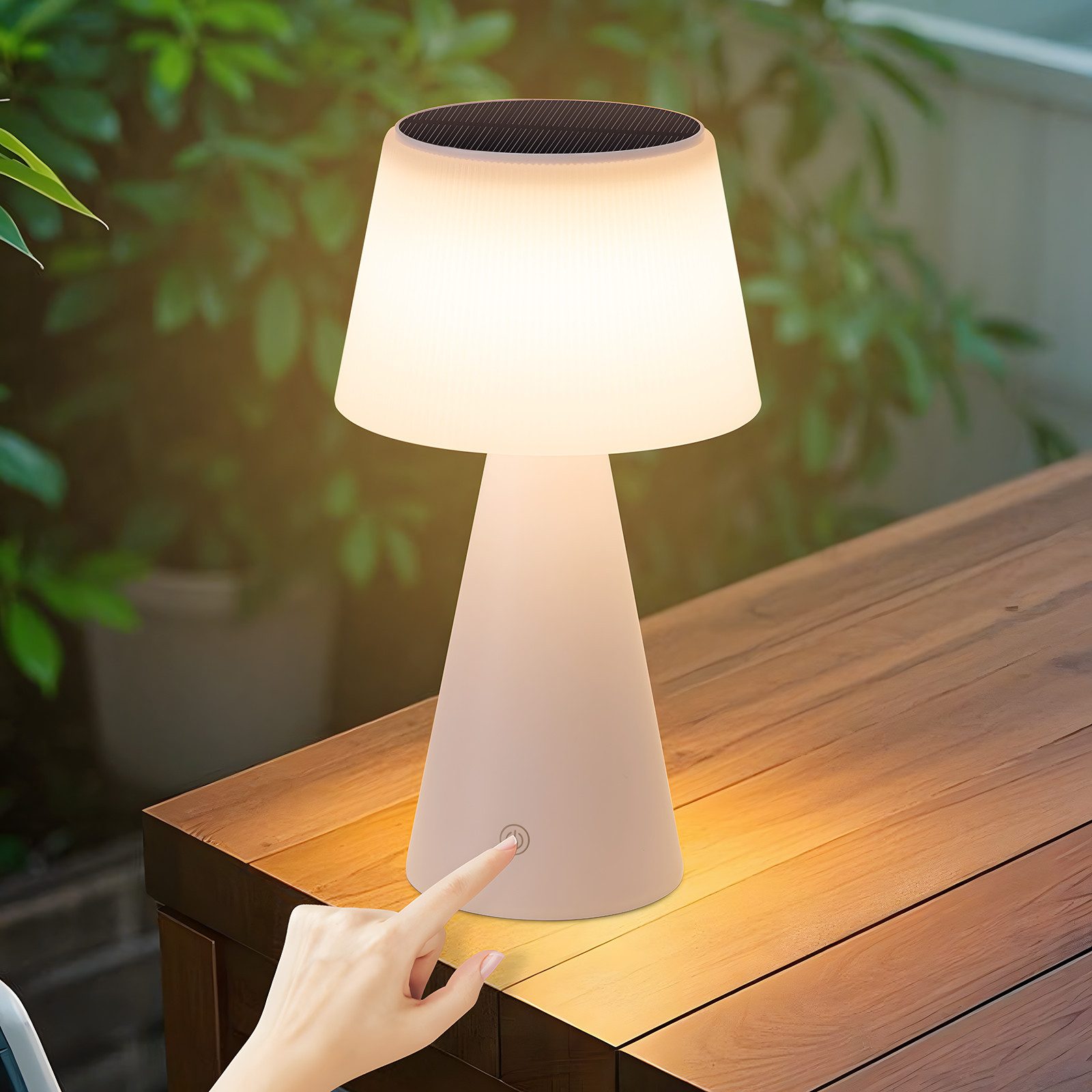 Nettlife lámpara de mesa LED blanco 13x13 ip44