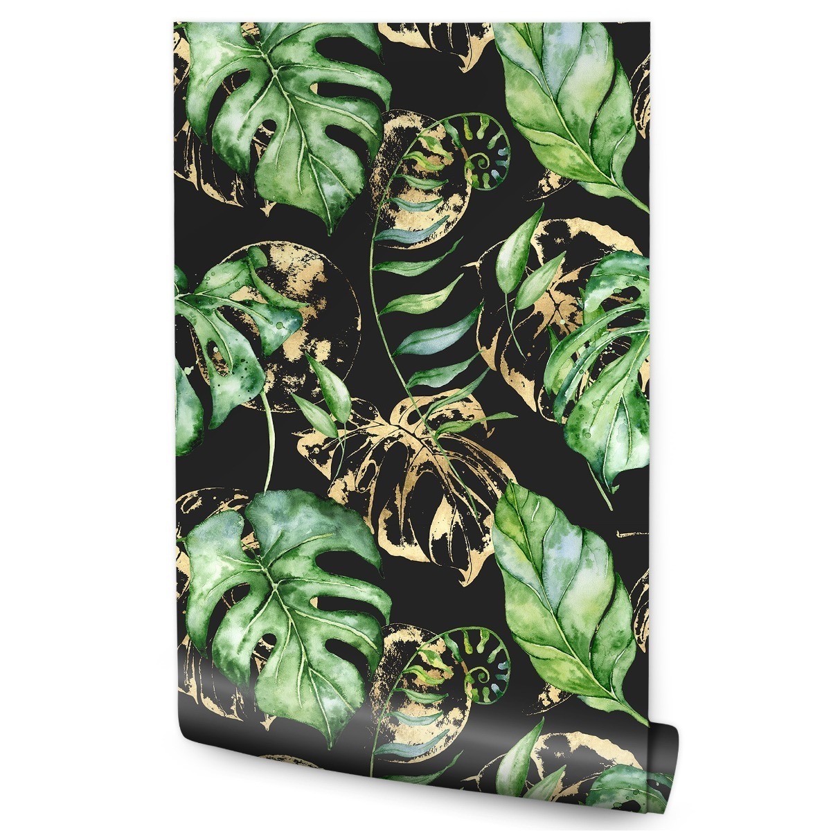 Papel Pintado Hojas Tropicales Naturaleza Para El Salón 53cm x 10m