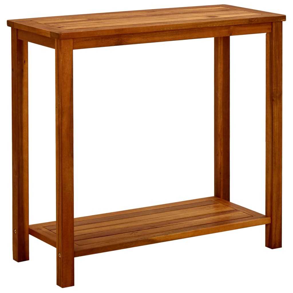Mesa consola de jardín madera maciza de acacia 80x35x75 cm es3586