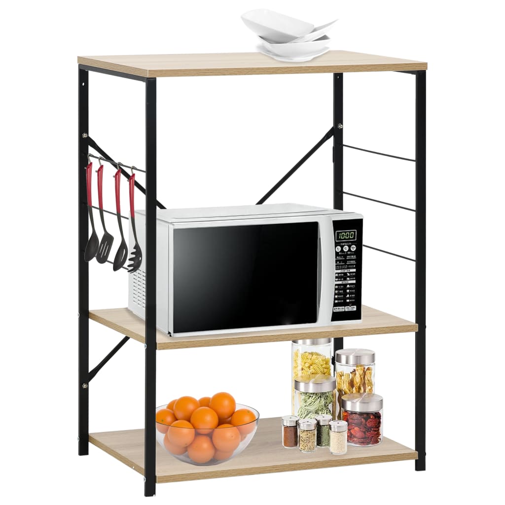 Armario microondas madera ingeniería negro roble 60x39,6x79,5cm eerf2493