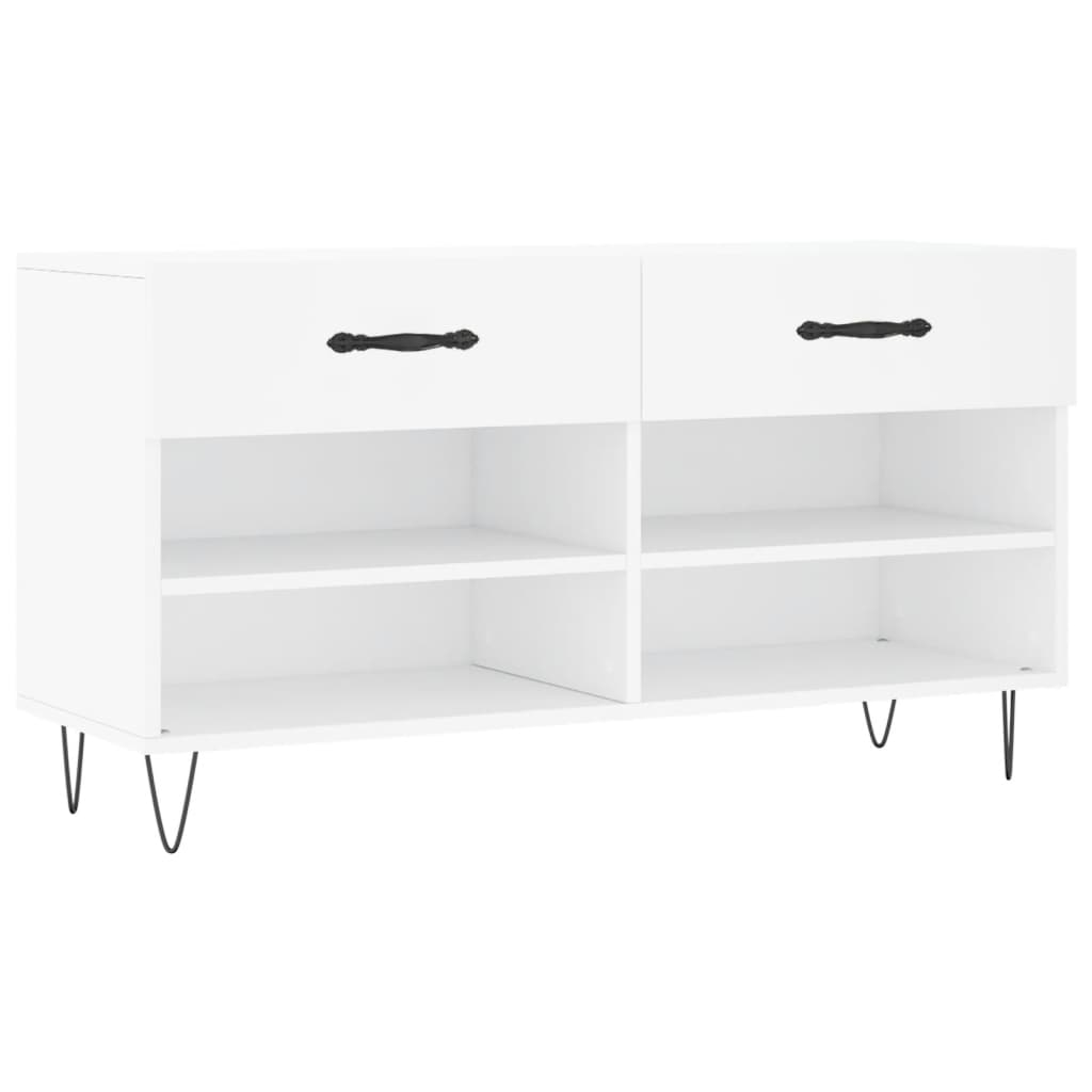 vidaXL zapatero madera de ingeniería blanco 102x35x55 cm