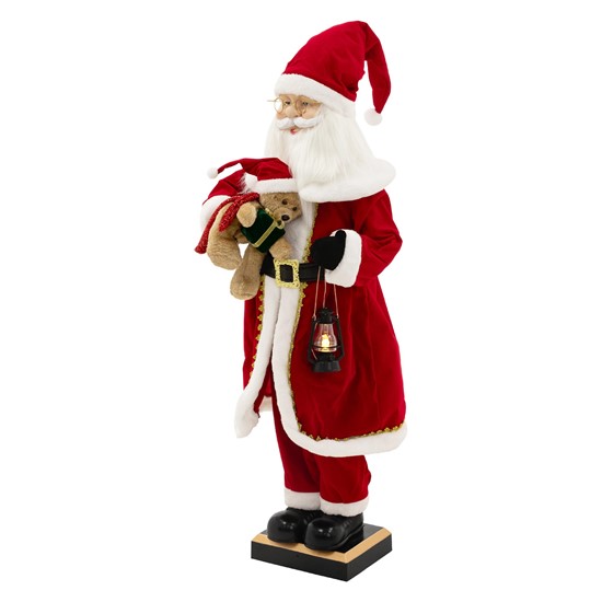 Figura de papá noel 120cm con luz LED, movimiento, sonido y música