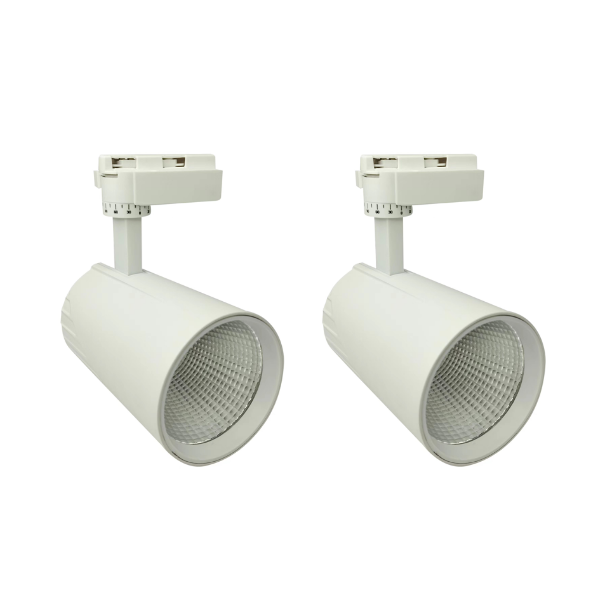2x foco LED carril 30w, blanco 4200k, 3000 lm, 220v monofásico, blanco
