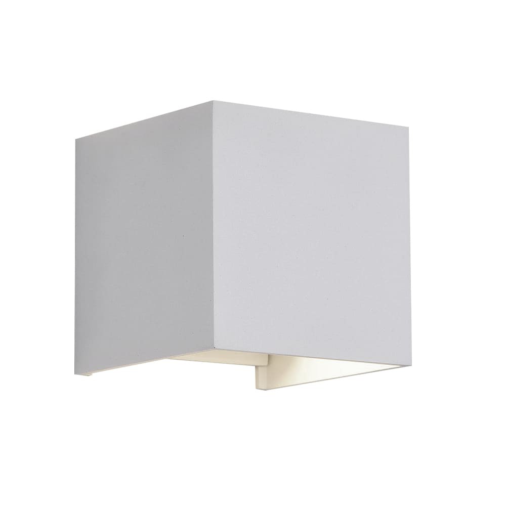 Aplique LED de exterior leva cuadrado 2 luces blanco con luz cálida ip54