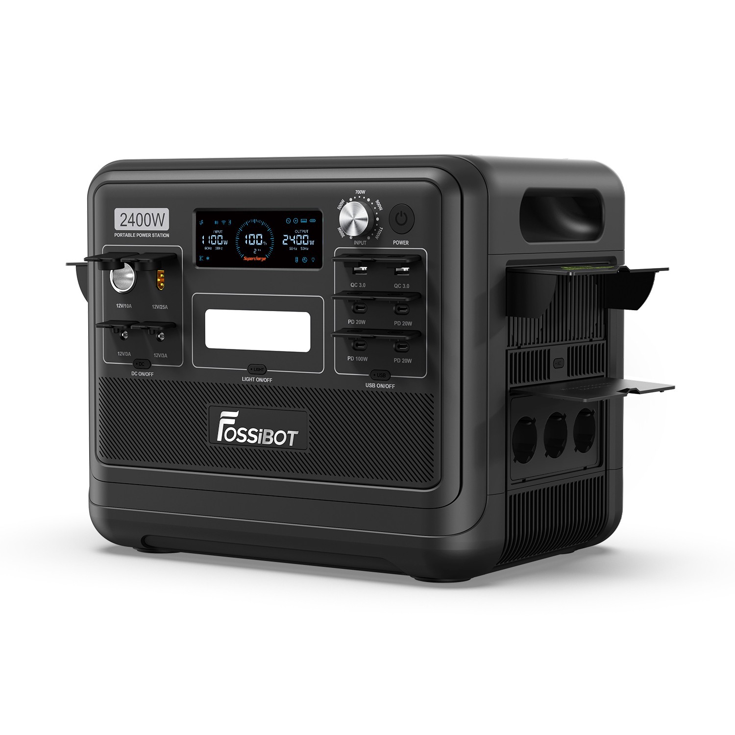 Fossibot - central eléctrica portátil - lifepo4 2048wh - 4800w pico