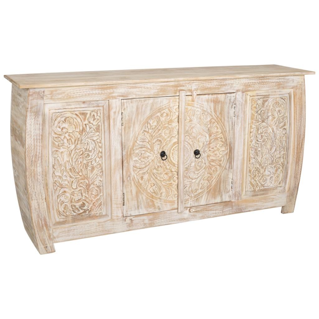 Aparador de madera acabado artesanal 165x40x83h cm