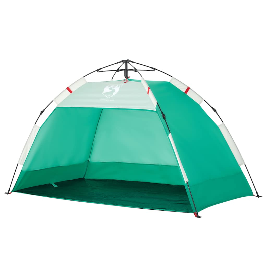 vidaXL tienda de playa 2 personas impermeable apertura rápida verde