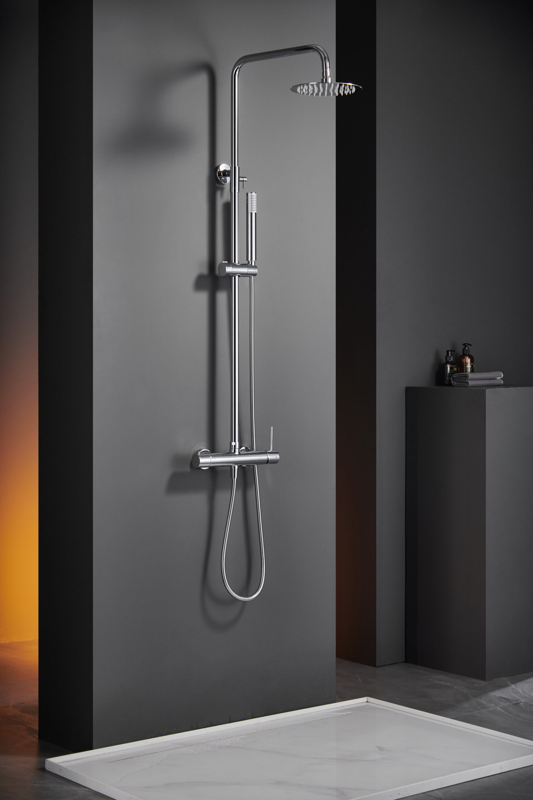 Conjunto ducha termostático monza cromo-imex