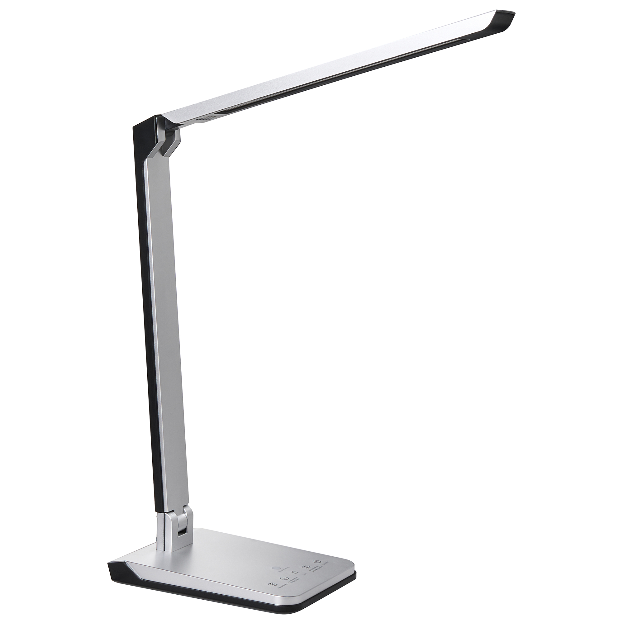 Lámpara LED de escritorio pictor con regulador de intensidad plateado