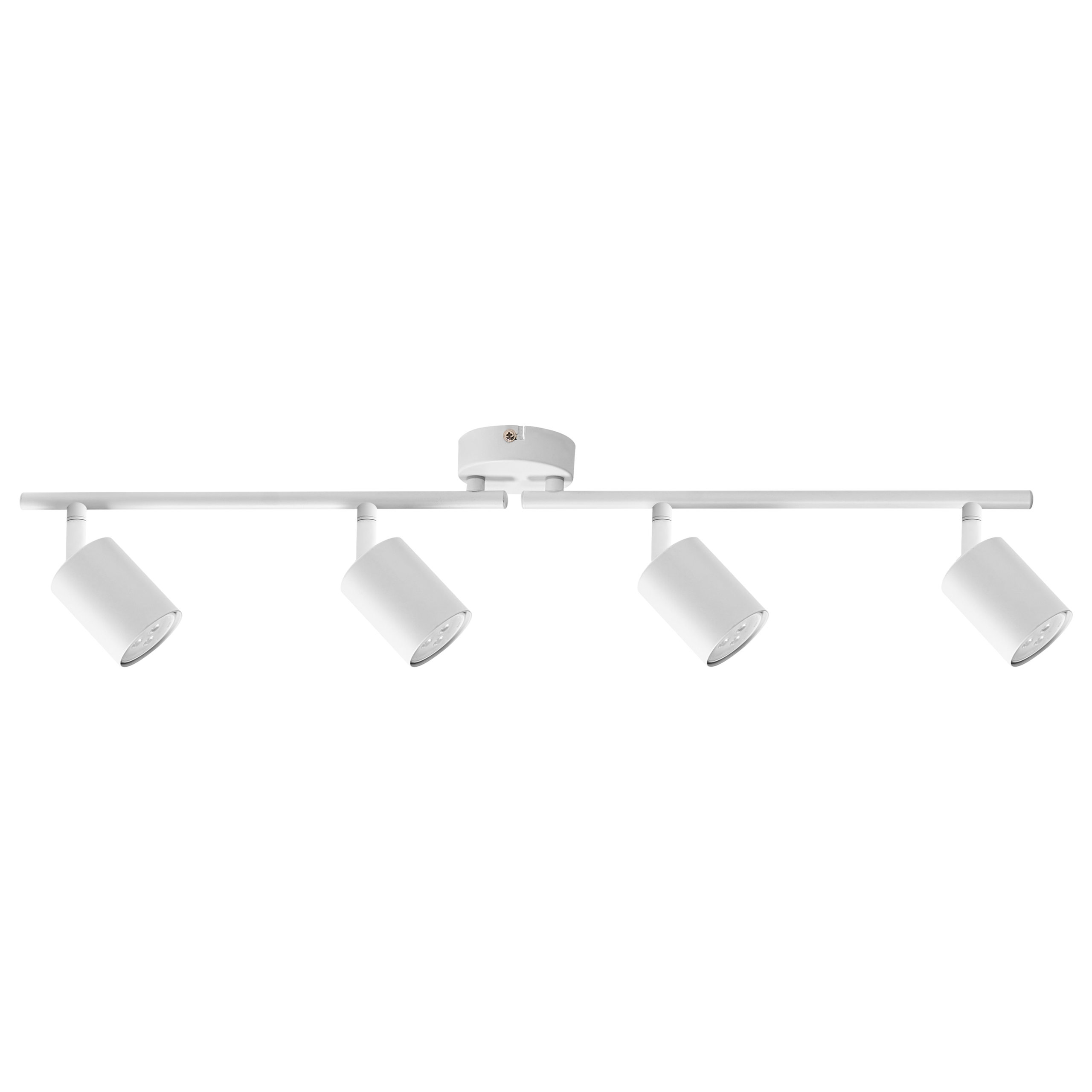 Lámpara de 4 focos nyando metal blanco