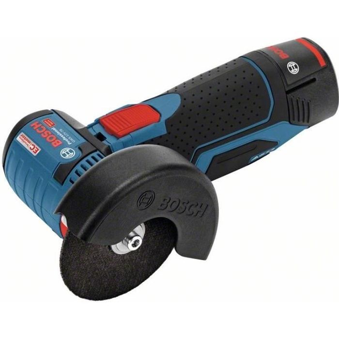 Amoladora angular Bosch professional gws 12v-76 + 2 baterías 3.0ah + l-boxx