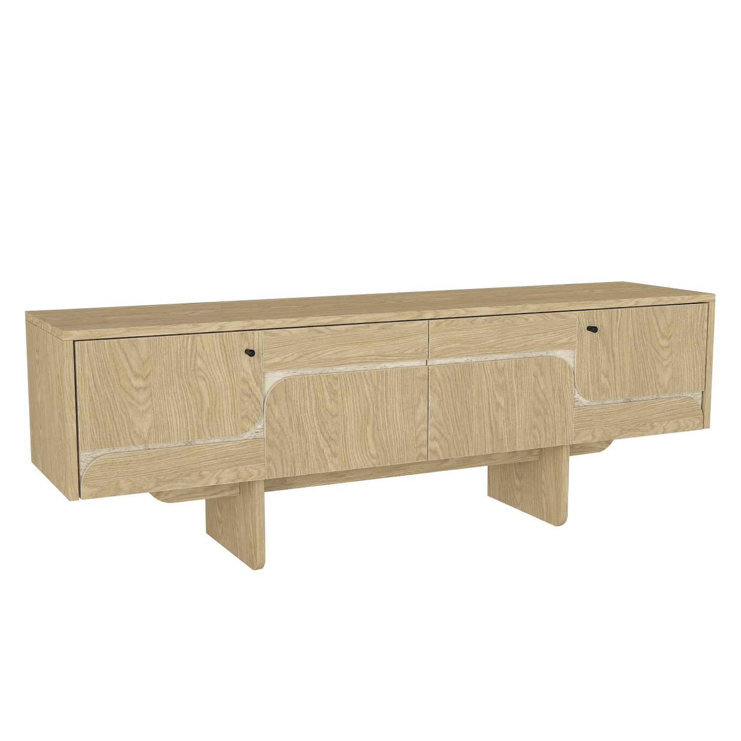 Mesa de tv 150 cm rota antracita 3 puertas
