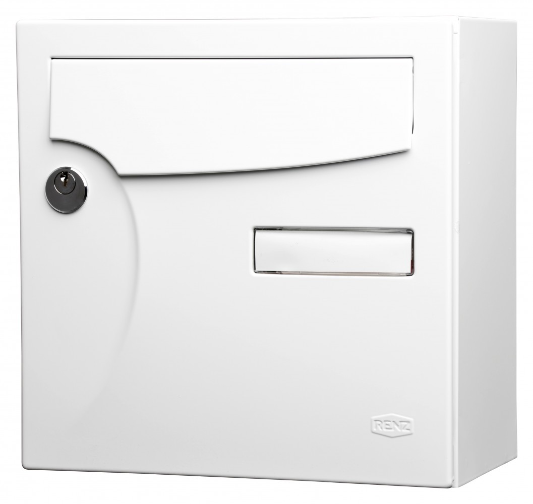 Buzón normalizado 1 puerta exterior renz acero blanco brillo