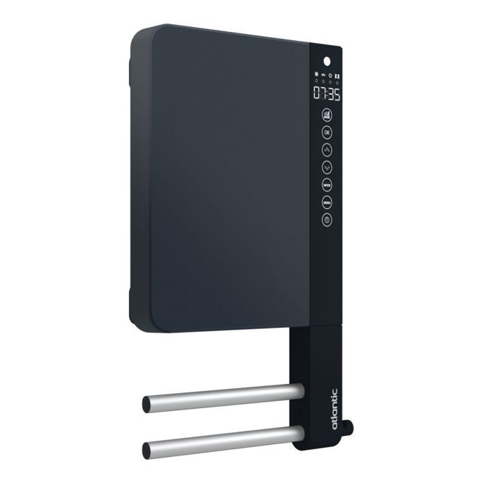 Toallero eléctrico de aire télia antracita 2 barras 1800 w para cocina y ba