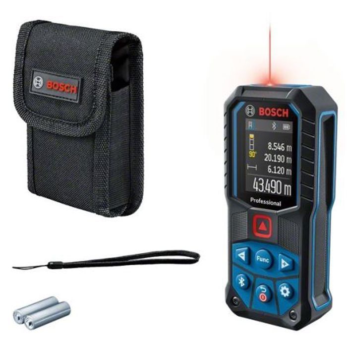 Medidor de distancia láser 2x1,5v glm 50-27 c rojo con 2 pilas aa - Bosch -