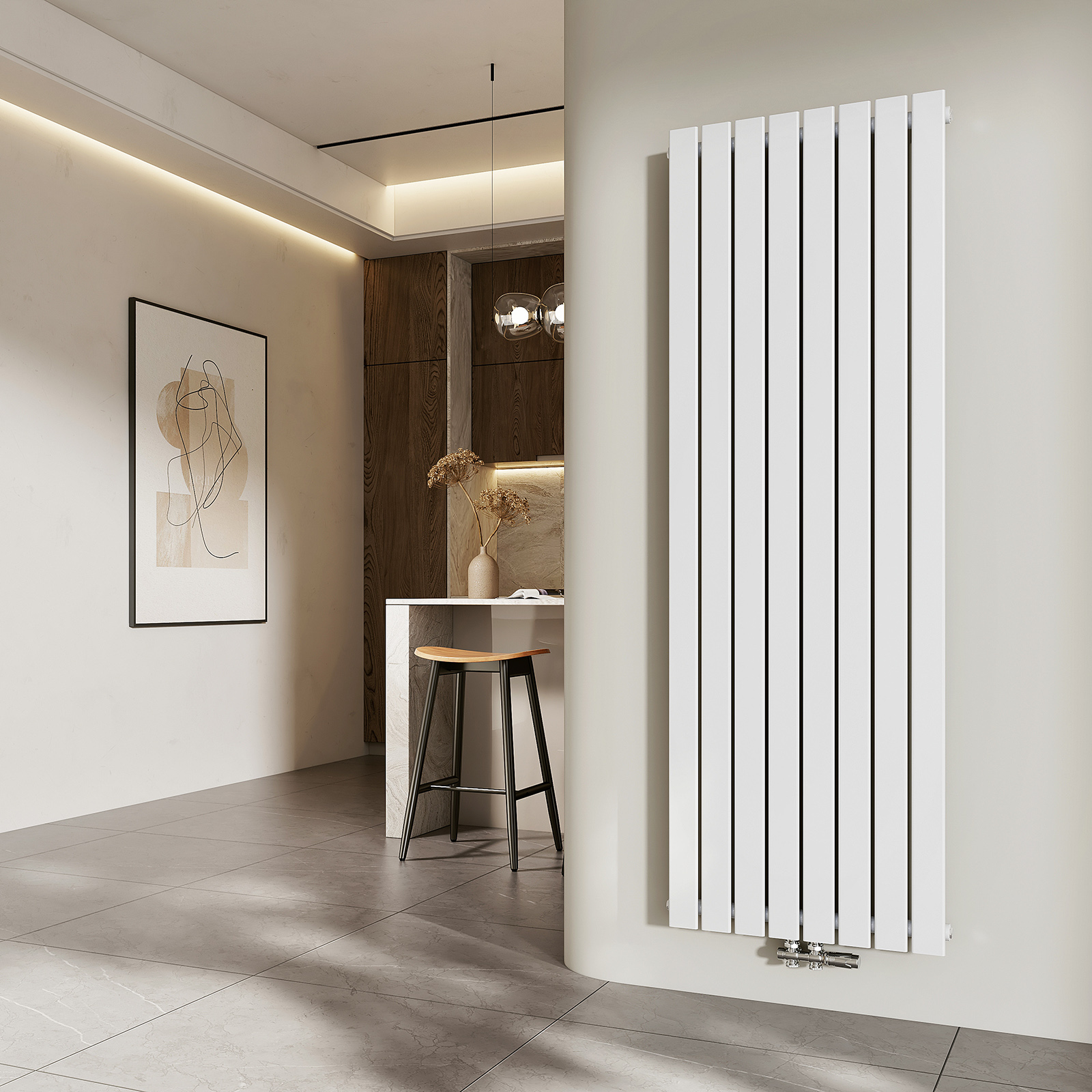 Emke radiador agua caliente acero plano monocapa blanco 180x61.6 cm