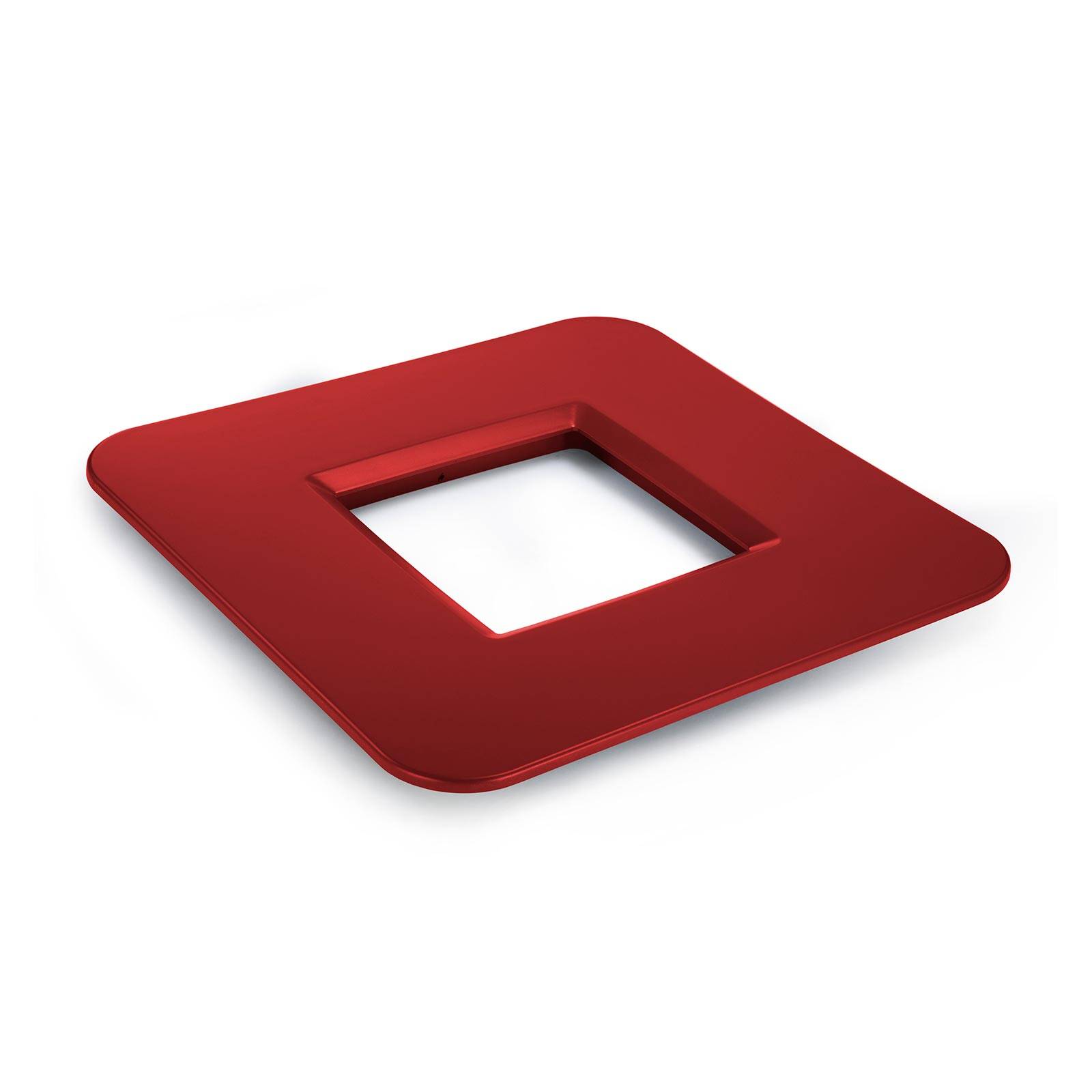 Base de mesa cuadrada mondum mediterráneo 80x80 cm roja