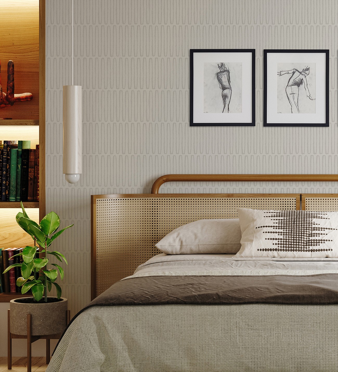 Papel pintado gaulan étnico diseño geométrico africano gris 5.23m²
