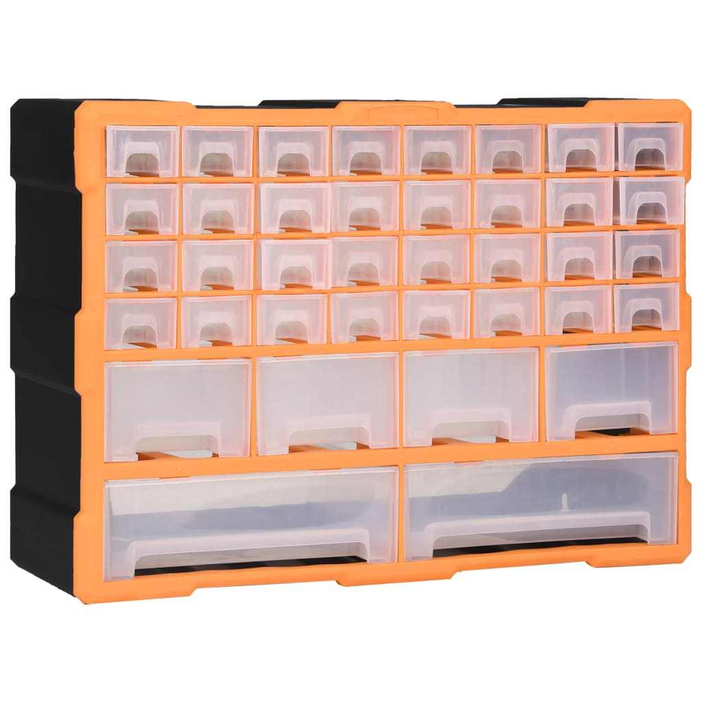 vidaXL organizador multicajones con 38 cajones 52x16x37,5 cm