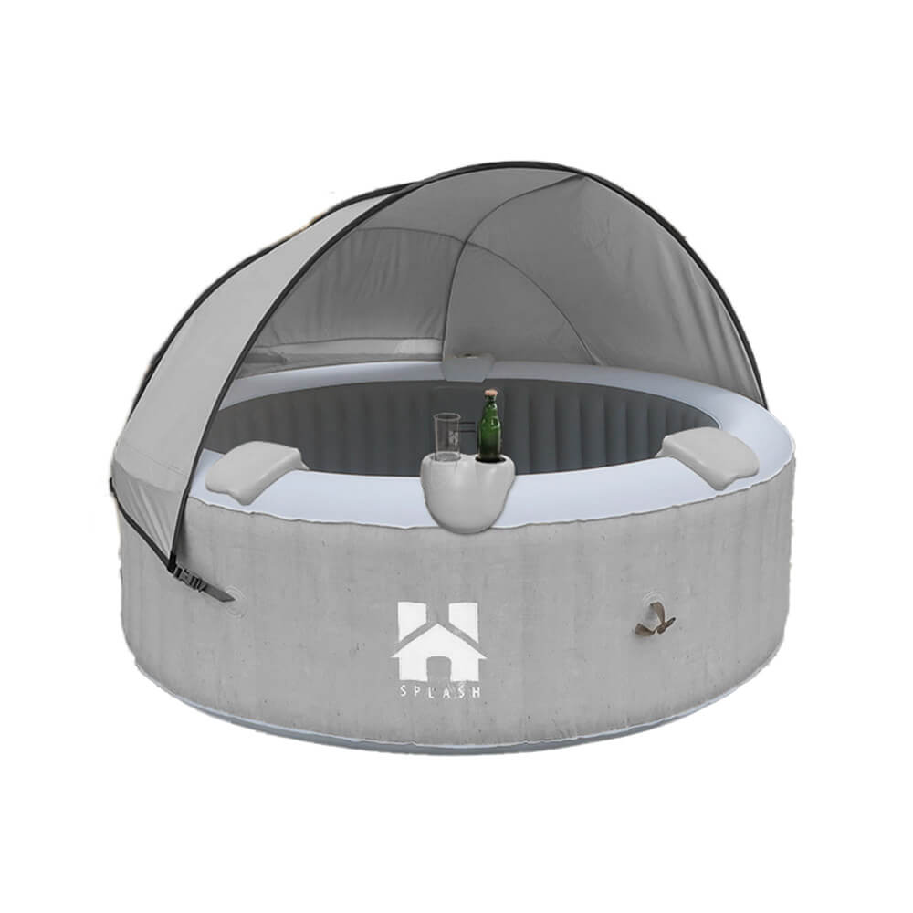 Spa hinchable splash gris 208 cm – 6 personas, con accesorios