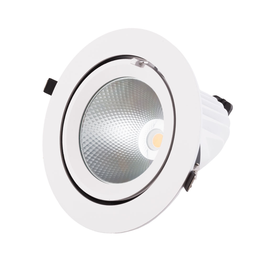 Foco downlight LED 40w 6000lm 2700ºk circular orientable 40.000h [ho-cob-