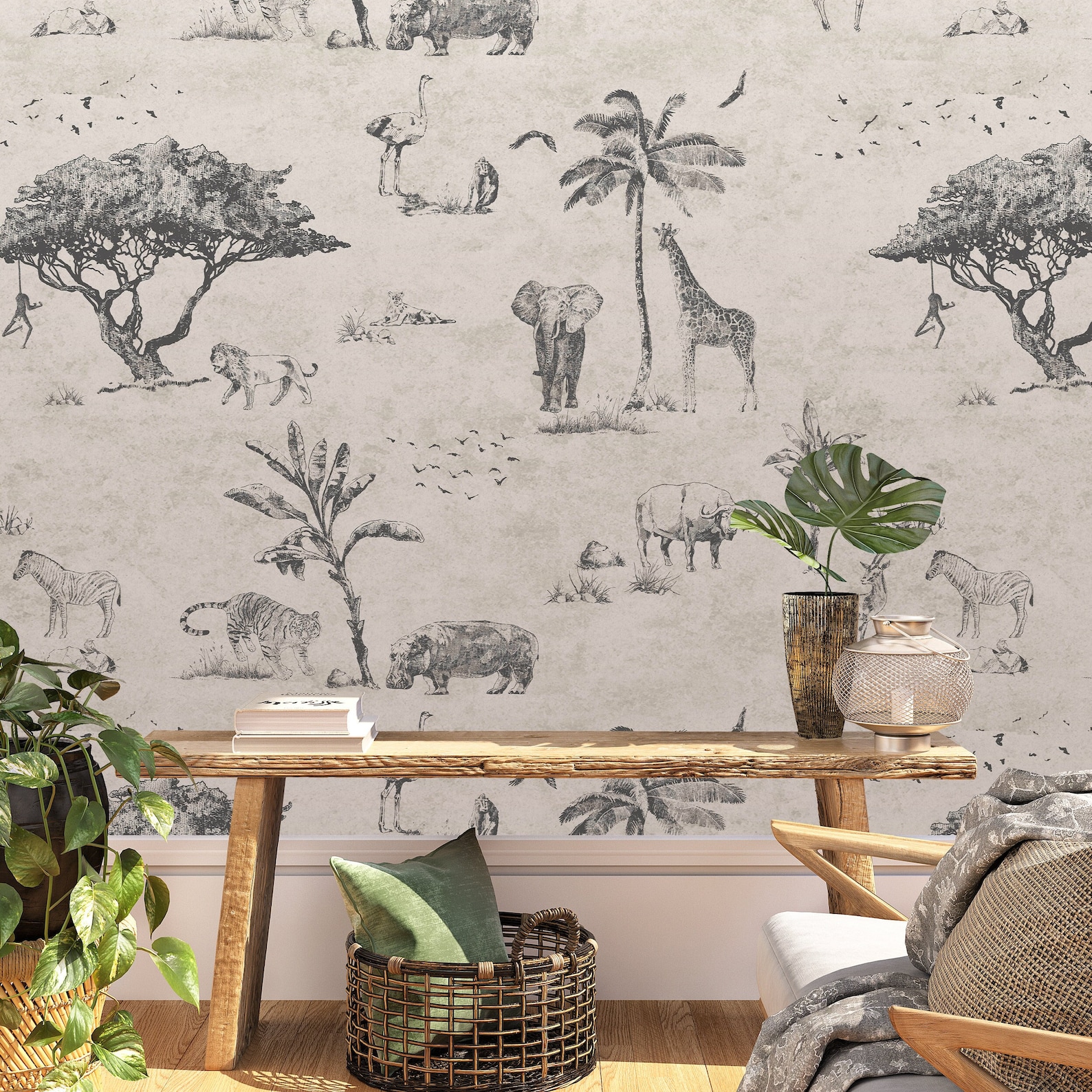 Papel pintado safari