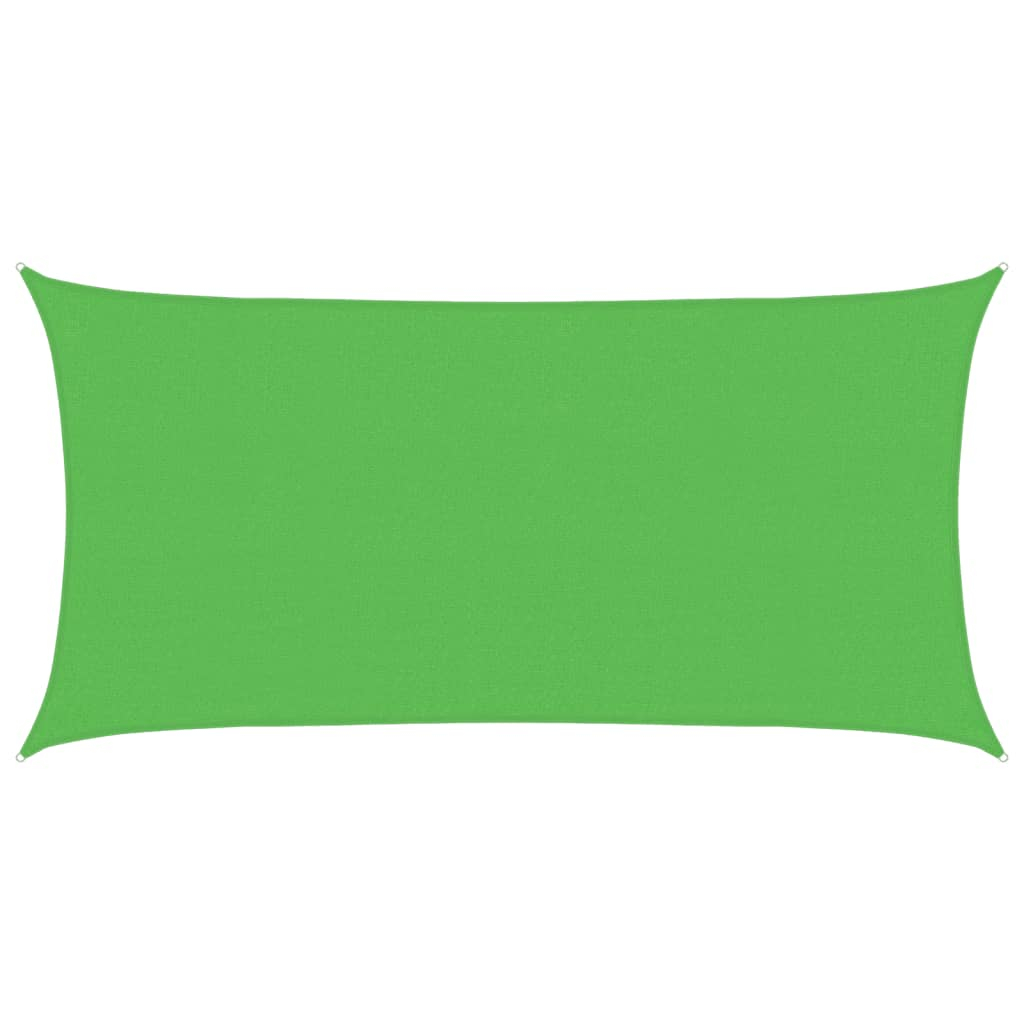 vidaXL toldo de vela hdpe verde claro 160 g/m² 2x4 m