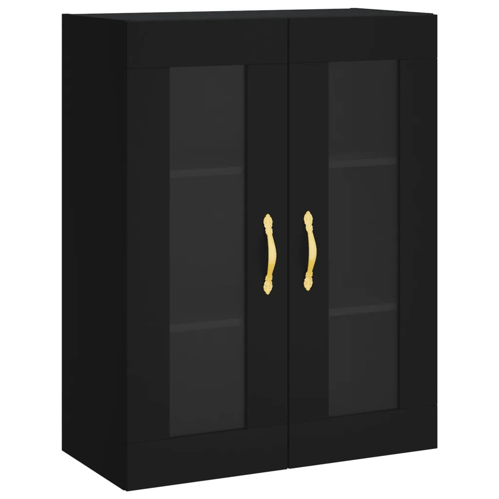 Armario de pared moderno de color negro con práctico