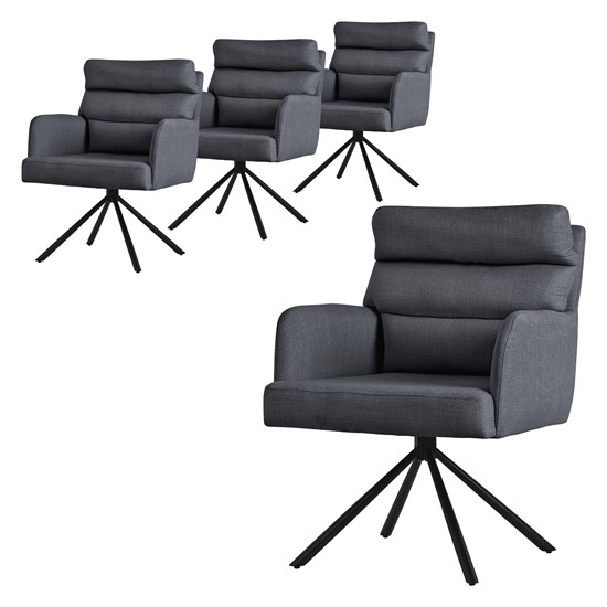 4x silla de comedor giratoria asiento cocina con