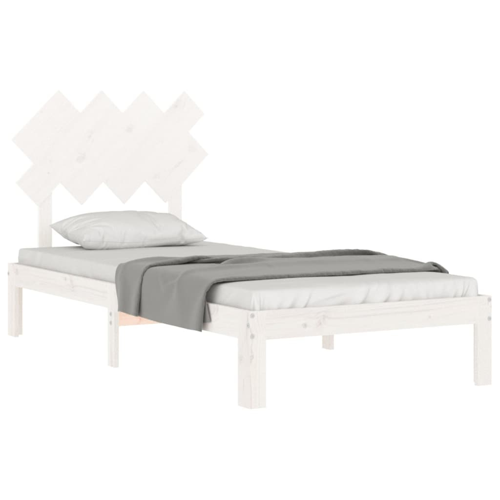 vidaXL estructura de cama sin colchón madera de pino blanca 90x200 cm