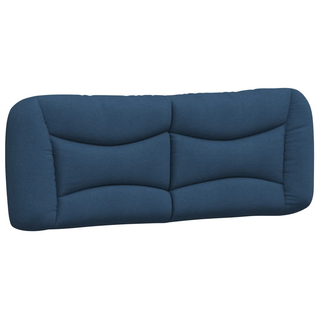 vidaXL cabecero de cama acolchado tela azul 140 cm