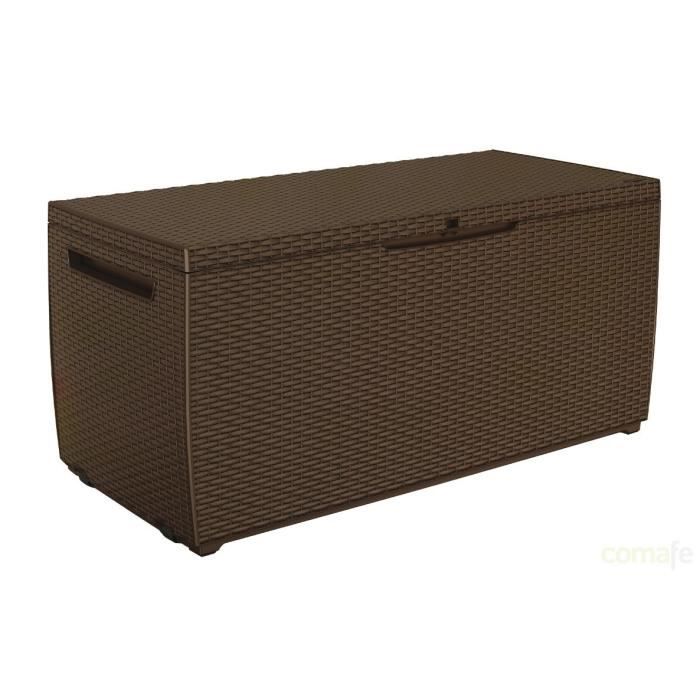Caja de jardín de ratán marrón capri