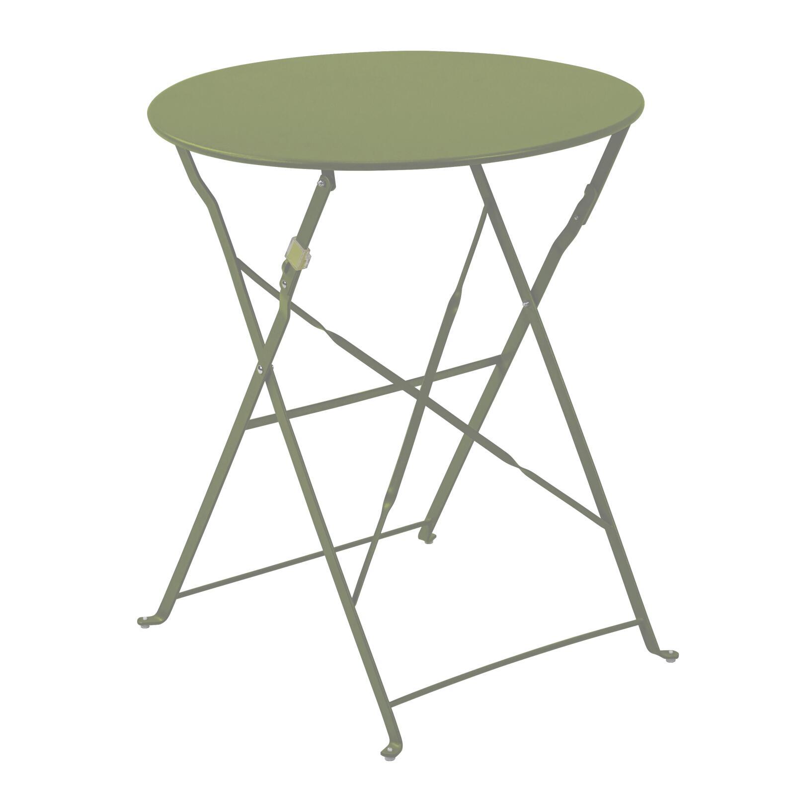 Oviala - mesa plegable de acero verde lima