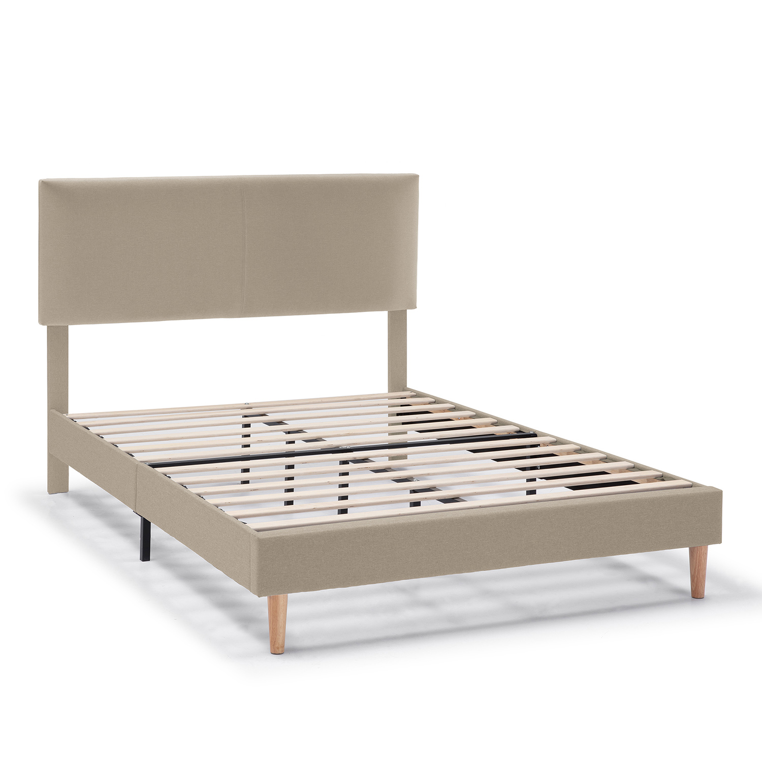 Estructura de cama tapizada lauren de 30 cm, 140x190 cm, beige