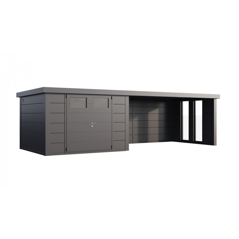 Caseta jardin nh8 c apoyo xl e ventanas derecha | antracita | novo habitat