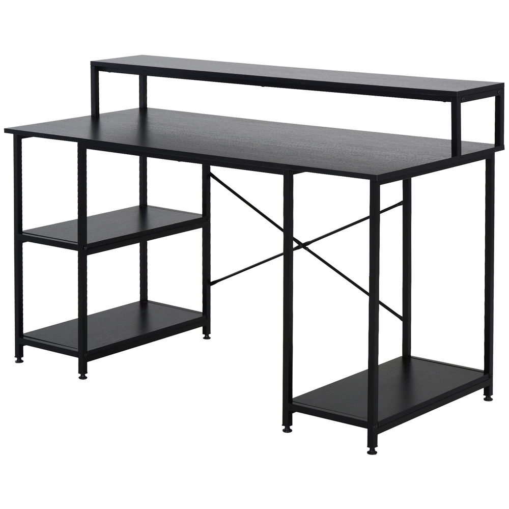 Mesa para computadora 140x60x93 cm tablero de partículas, metal Homcom