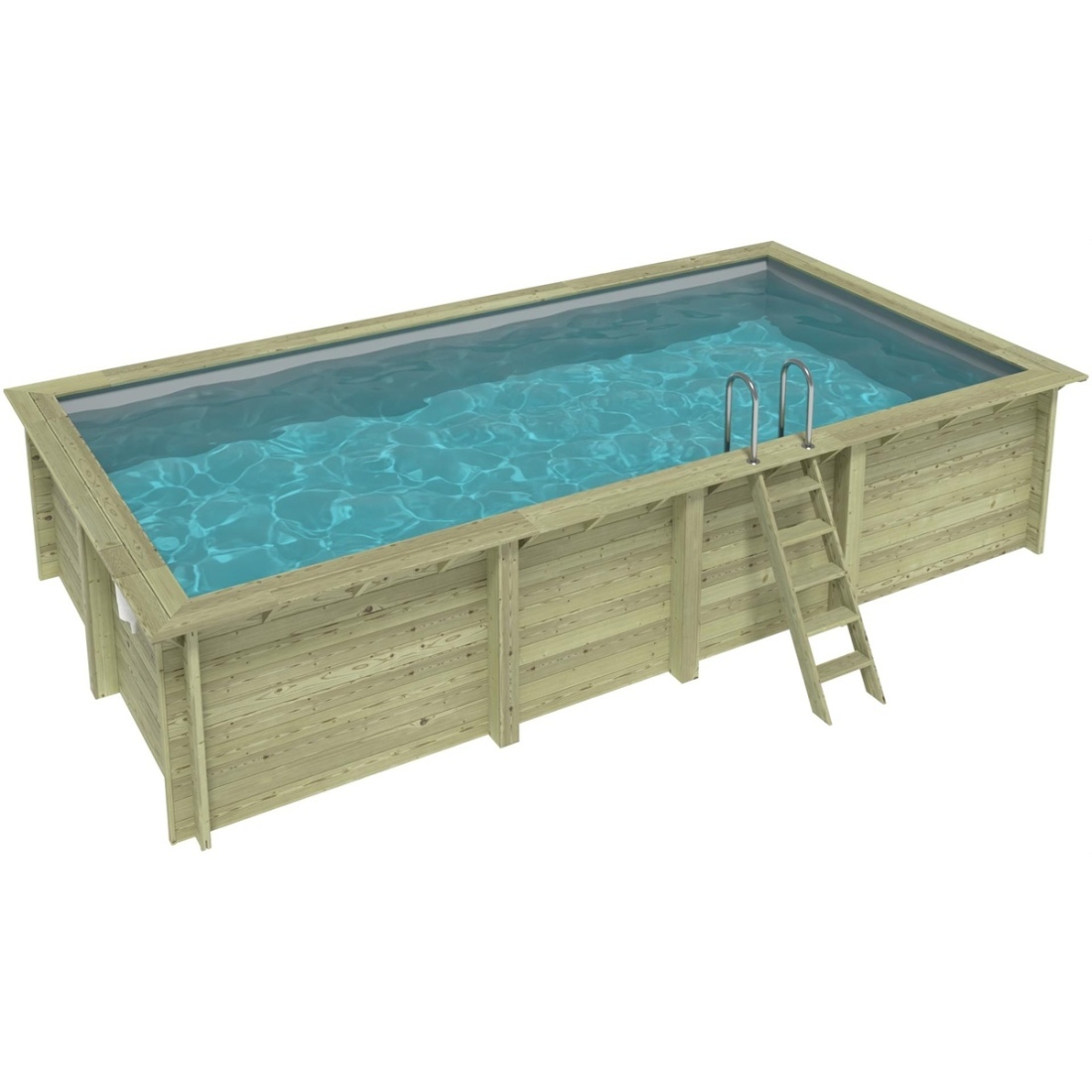 Piscina de madera aqua 7x3.75 – h.1.45, gris, - bas7308ospu2