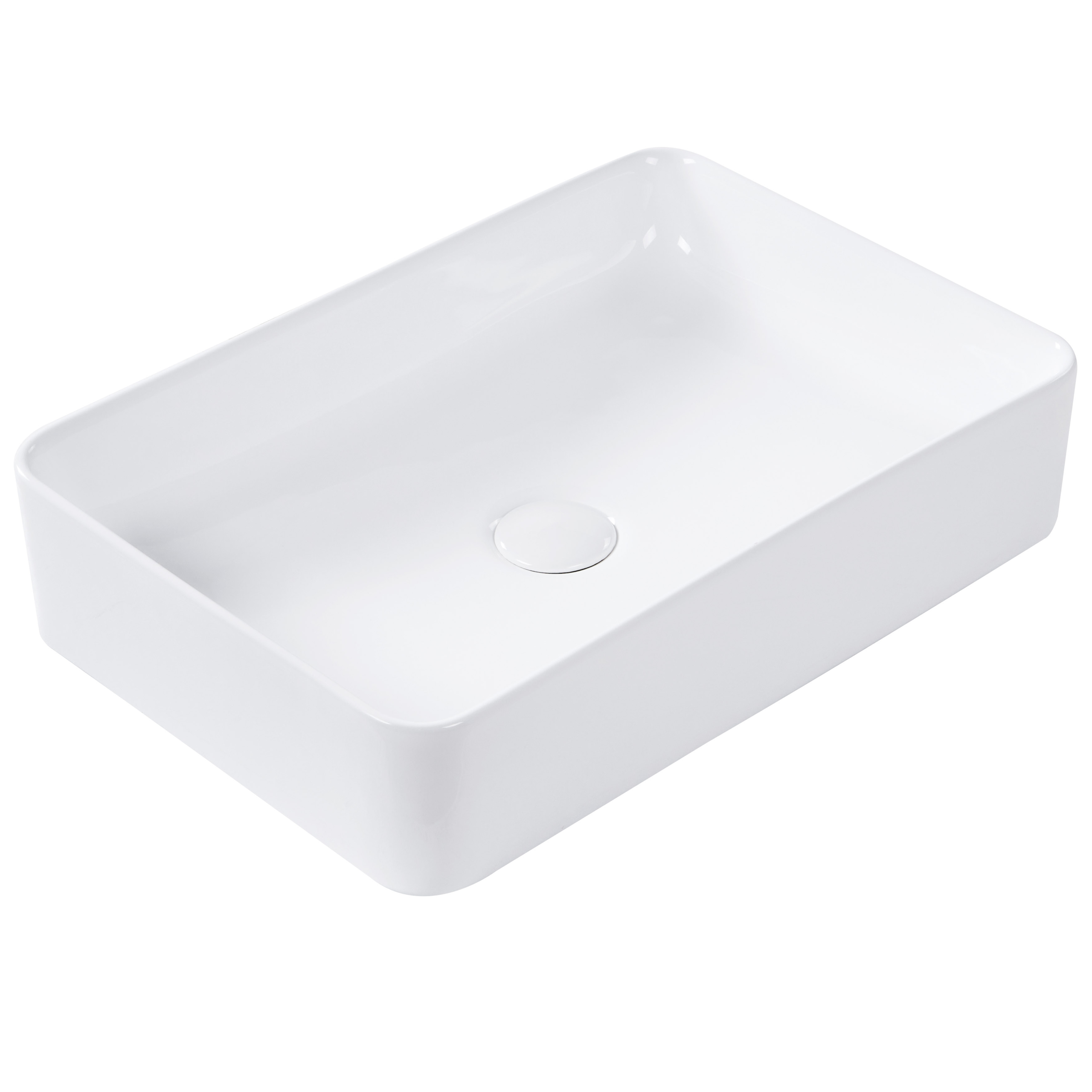 Lavabo sobre encimera chivana 51 x 34 cm cerámica blanco