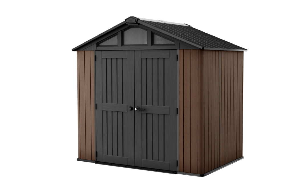 Caseta de exterior stronghold 8x6 - 252x175x241 cm y 4,4 m2 - marrón
