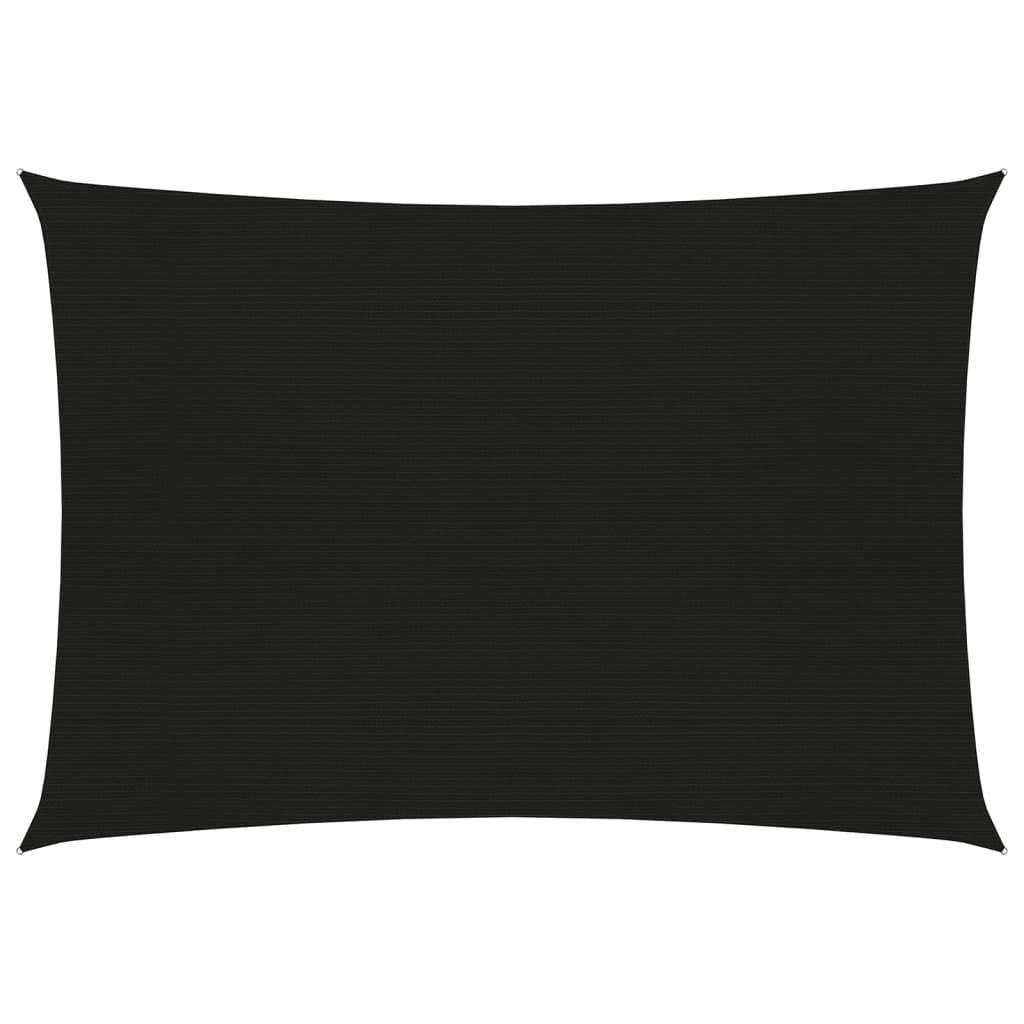 Vela de sombra 160 g/m² negra 4 x 5