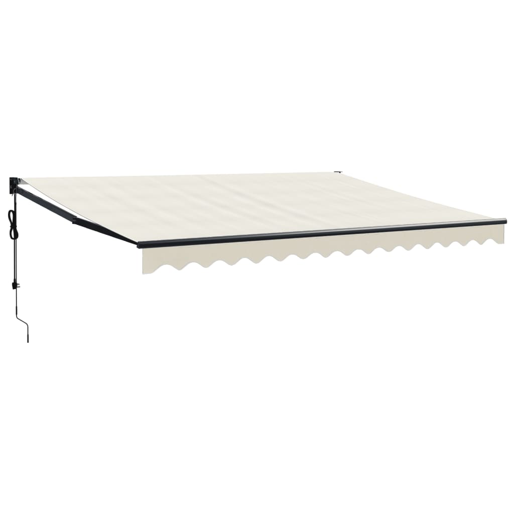 vidaXL toldo retráctil automático color crema 4x3 m
