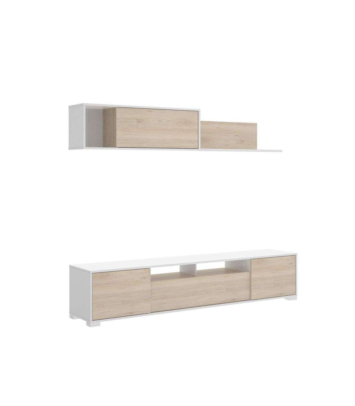 Conjunto mueble salón televisión funcional y moderno